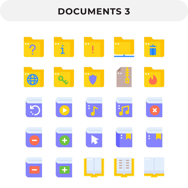 Flat Icons Pack voor Ui. Pixel perfecte vector icoon set voor web design en website applicatie. - Vector, afbeelding