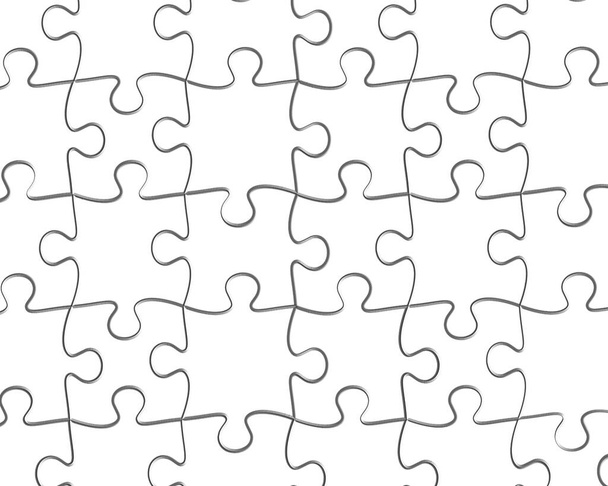 Jigsaw puzzle fundo modelo em branco
 - Foto, Imagem