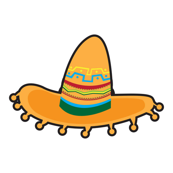 Traditional mexicna hat - Vettoriali, immagini