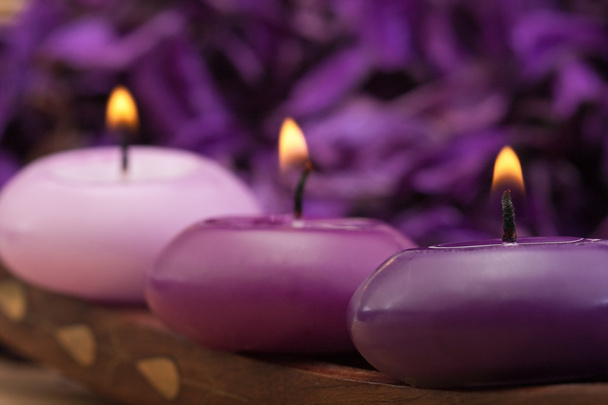fioletowy stonowanych świece - Zdjęcie, obraz