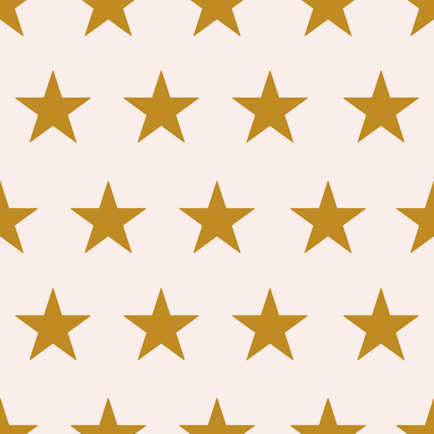 golden stars in a seamless pattern design - Vector, Image