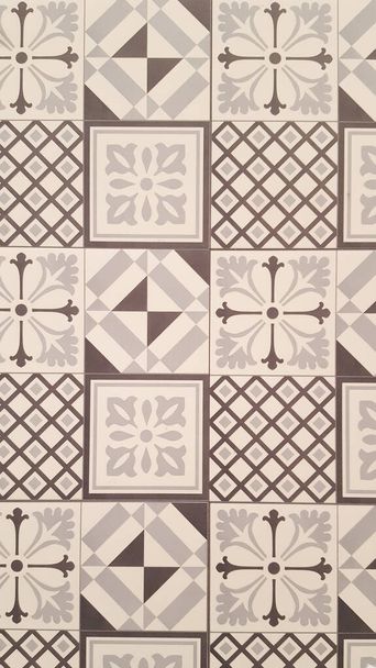 quadratische achteckige nahtlose Muster im orientalischen Stil Fliesen Hintergrund - Foto, Bild