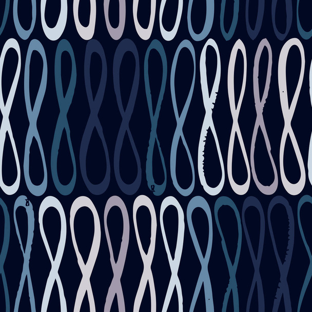 Vector seamless pattern with geometric brush strokes elements. Memphis geometric outline trendy modern style.  - Wektor, obraz