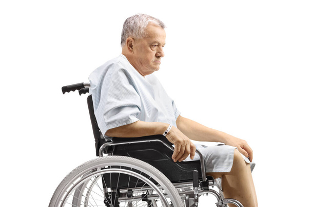 Elderly male patient in a wheelchair  - Foto, Bild