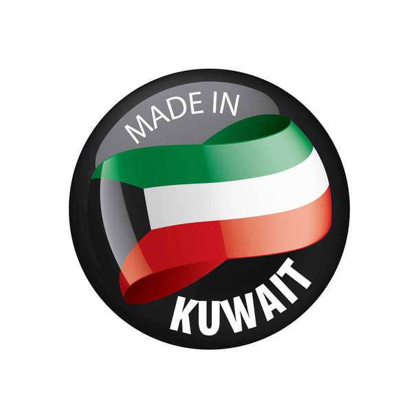 Kuwait flag, vector illustration on a white background - Vektori, kuva