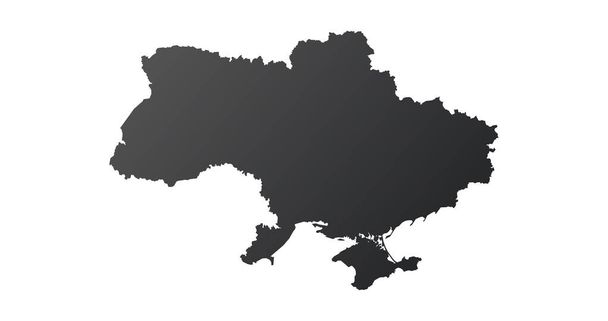 High detailed map of Ukraine icon. Vector illustration isolated on white background - Vector, Image