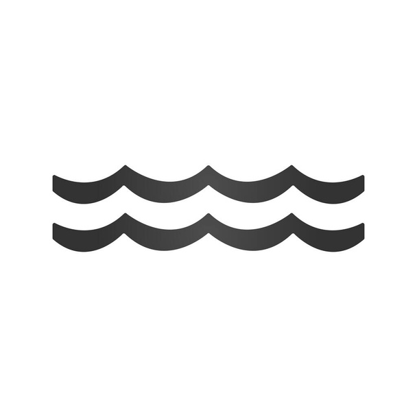 Wave Icon in trendy flat style isolated on white background. Water wave symbol for your web site design, logo, app, UI. Vector illustration. - Vector, Image