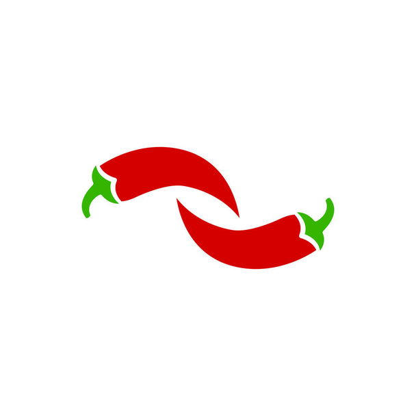 Illustration de deux piments rouges frais. Illustration vectorielle de stock isolée sur fond blanc
. - Vecteur, image