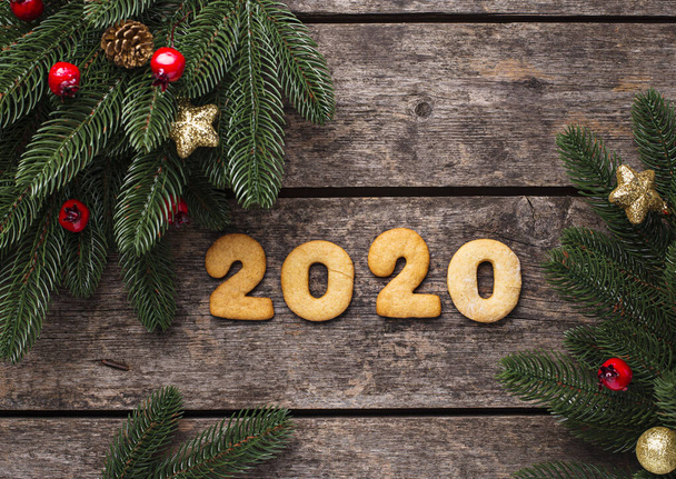 2020 'de yeni yıl kurabiyeleri - Fotoğraf, Görsel