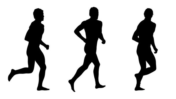 мужчина бежит силуэты набор 3
 - Фото, изображение