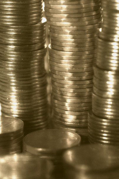 Close-up των χρυσών νομισμάτων - Φωτογραφία, εικόνα