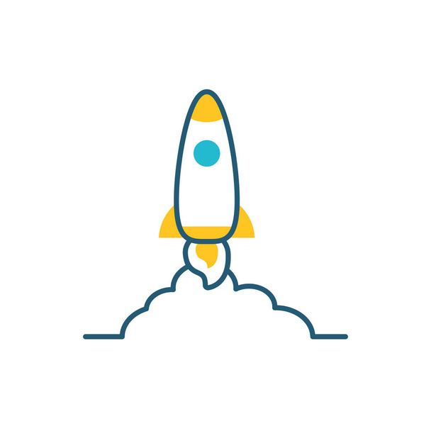 raketwerper start-up pictogram - Vector, afbeelding