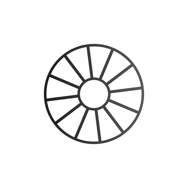 Cart Wheel icon. Vector illustration isolated on white background. - Vector, Image