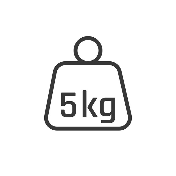 Linear Weight Icon in trendy flat style isolated on white background. Mass symbol for your web site design, logo, app, UI. - Vector, Image