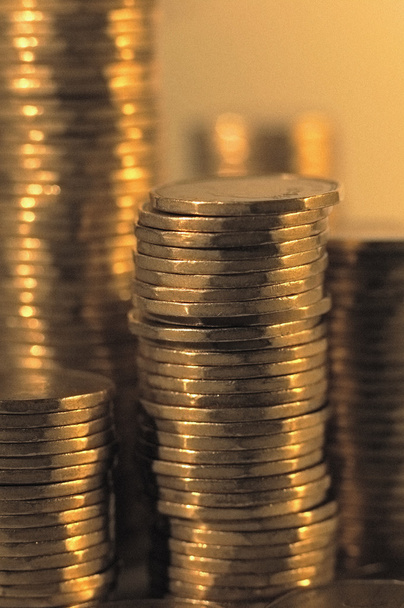 Close-up of gold coins - Фото, изображение