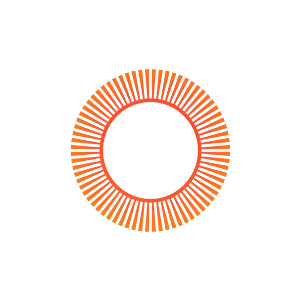 geometrischer Kreis Sonnenelement. abstrakte Kreisform. Vektor-Illustration isoliert auf weißem Hintergrund. - Vektor, Bild