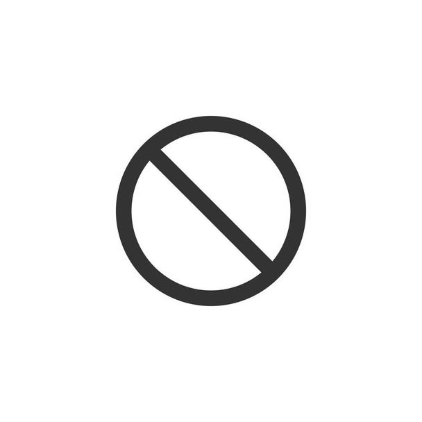 verboden verbod of stop illegaal bord, zwart pictogram. Stock Vector illustratie geïsoleerd op witte achtergrond. - Vector, afbeelding