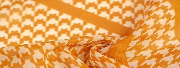 Texture, background, pattern, silk fabric, brown on a white back - Photo, Image