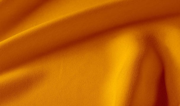 Picture Texture background yellow jaundiced xanthous silk fabric - Photo, Image