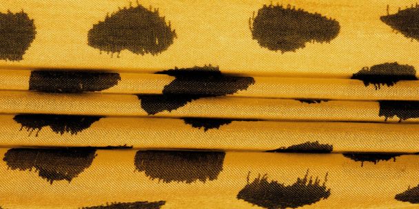 Texture, background, pattern, postcard, silk fabric, yellow prin - Photo, Image