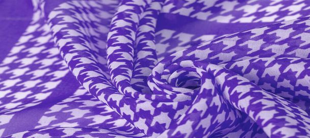 Textura, fondo, patrón, tela de seda, brillos azules en un whi
 - Foto, Imagen