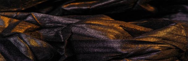 textura pozadí vzorek Tapeta hedvábná látka černá s křikem - Fotografie, Obrázek