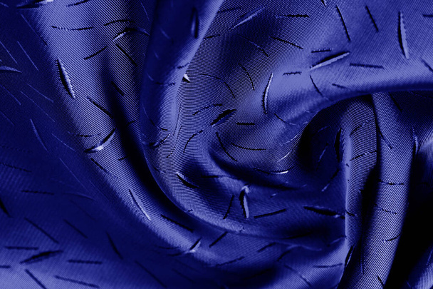 textúrázott, háttér, rajz, kék selyem szövet. A közép-dens - Fotó, kép