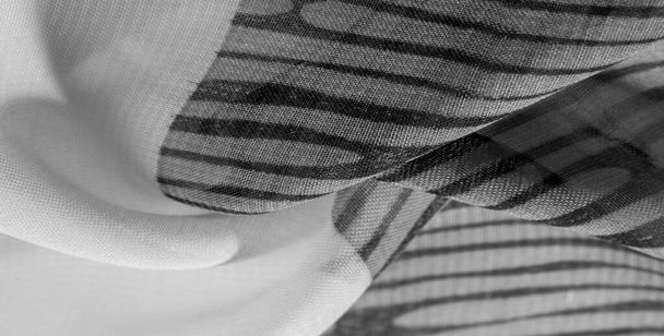 texture, fond, motif, papier peint. Tissu en soie blanc noir
 - Photo, image