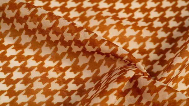 Texture, sfondo, motivo, tessuto di seta, marrone su un dorso bianco
 - Foto, immagini