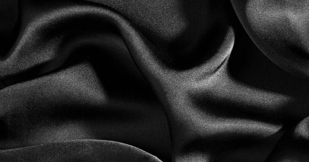 Background, pattern, texture, wallpaper, black silk fabric.  Add - Foto, imagen