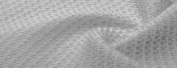 Textura de fundo, padrão. Tecido branco com lantejoulas metálicas
, - Foto, Imagem