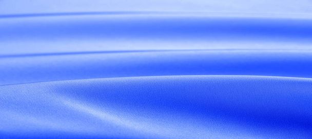 háttér textúra, minta. kék selyem anyagból. Ez a pehelysúlyú  - Fotó, kép