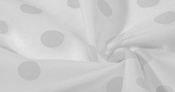 Fundo texturizado, preto e branco polka dot tecido de seda. Isto...
 - Foto, Imagem