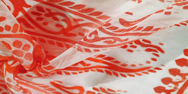Textura, patrón, colección, tela de seda, bufanda femenina, frote rojo
 - Foto, imagen