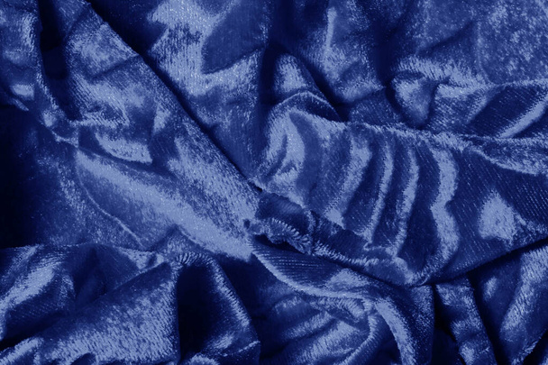Текстура фону картини велюровий тканина синього кольору оксамит це s - Фото, зображення