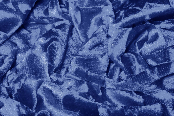Текстура фона узор ткани велора синего цвета бархат с
 - Фото, изображение