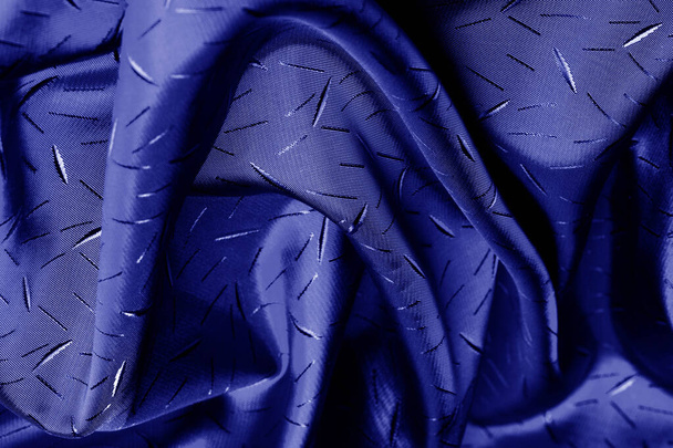 texturou, pozadí, kresba, modrá hedvábná tkanina. Středně velké - Fotografie, Obrázek