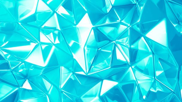 Beautiful azure crystal background. 3d illustration, 3d rendering. - Photo, Image