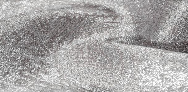 テクスチャの背景、パターン。白いブロケード生地。オルガンザ・ブロカ - 写真・画像