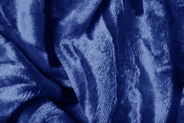 Tekstura tło wzór Welur tkaniny niebieski kolor Velvet jest s - Zdjęcie, obraz