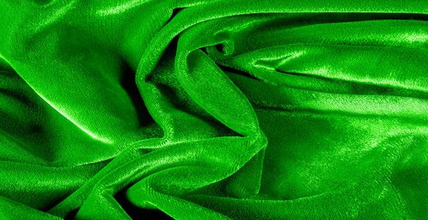 vzorek, textura, pozadí, zelená sametová textilie, otočit hlavy - Fotografie, Obrázek