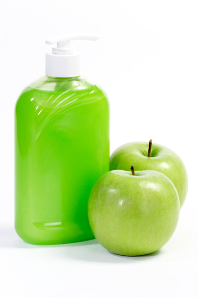 zeep met apple - Foto, afbeelding