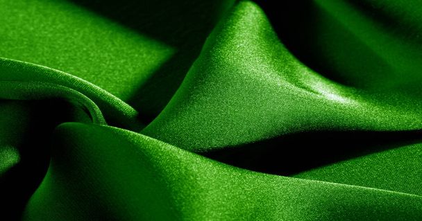 Fondo, patrón, textura, papel pintado, tela de seda verde. Añadir
  - Foto, imagen