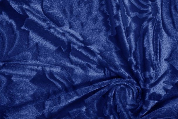 Υφή φόντο μοτίβο Βελή ύφασμα μπλε χρώμα βελούδο είναι s - Φωτογραφία, εικόνα