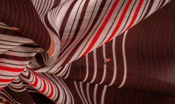 Texture, pattern, collection, silk fabric, brown background with - Photo, Image