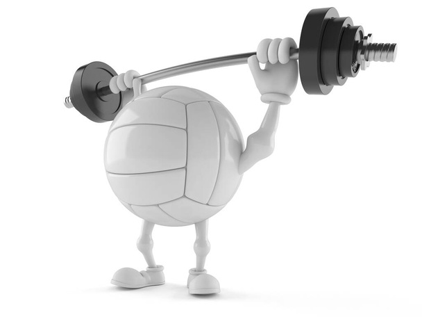 Personaje de voleibol levantando pesadas barras
 - Foto, imagen