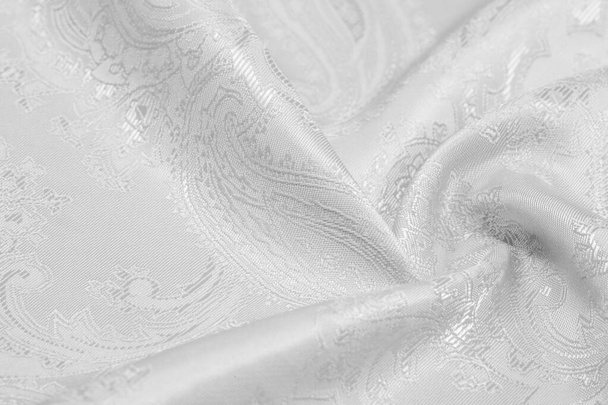 Tekstuuri tausta Silkki kangas Musta valkoinen väri Ylellinen pehmeä
  - Valokuva, kuva