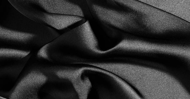 Tło, wzór, tekstura, Tapeta, czarna tkanina jedwabna. Dodaj - Zdjęcie, obraz