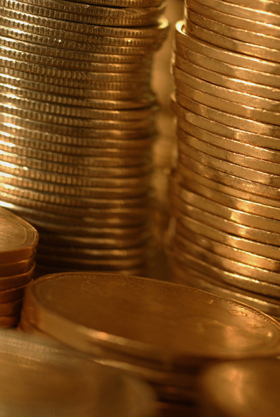 Close-up of gold coins - Φωτογραφία, εικόνα