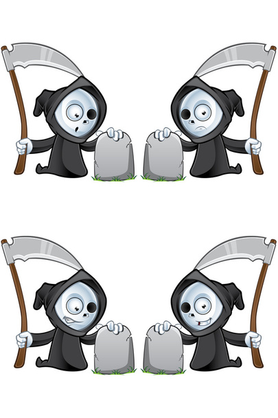 A Cute Grim Reaper Character - Vector, Image